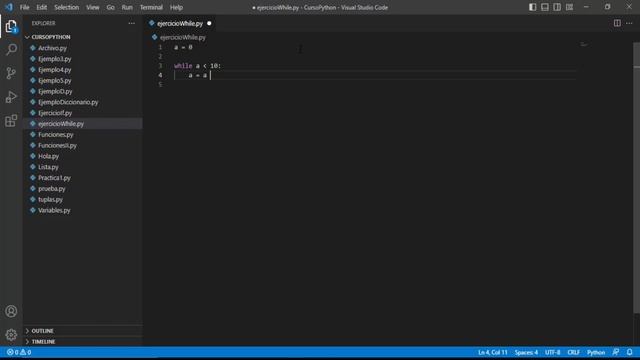 Curso de Python. Sintaxis Basica Estructuras de Control Bucle While. VIdeo 11 смотреть онлайн