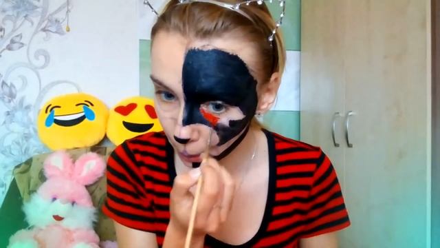 РИСУЮ НА ЛИЦЕ|BEAR ON MY FACE|Мишка на моём лице смотреть онлайн