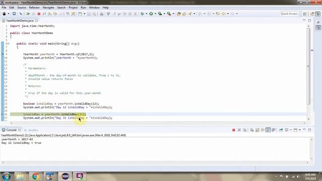 How to use isValidDay method of YearMonth Class? | Java 8 Date and Time смотреть онлайн