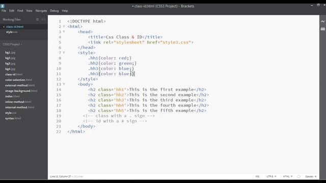 CSS tutorial for beginners - css class and id (tutorial -8) смотреть онлайн