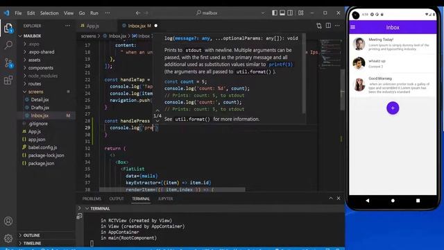 React Native Modal Screen and FAB Tamil #08 React Native Mailbox iOS and Android App Tamil смотреть онлайн