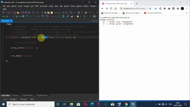 PHP Arrays remove the first element from an array array shift смотреть онлайн