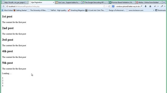 Advanced Jquery Pagination using Ajax and php - Styling the links смотреть онлайн