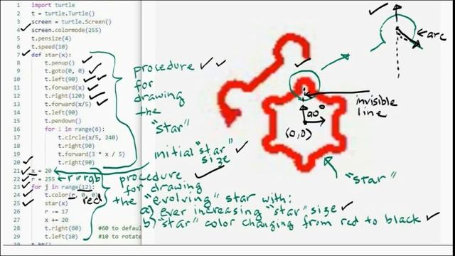 Basic Python Turtle Code Evolving Star 2 смотреть онлайн