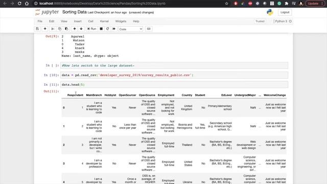 Pandas Tutorials || Sort Data смотреть онлайн