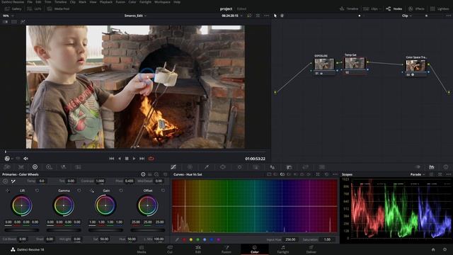 How to Color Grade S-Log 3 - DaVinci Resolve 18 Color Grading for Beginners смотреть онлайн