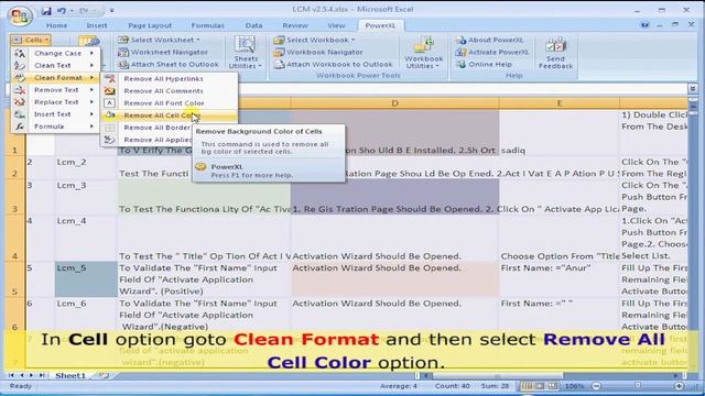 Remove cell Color from excel sheet смотреть онлайн