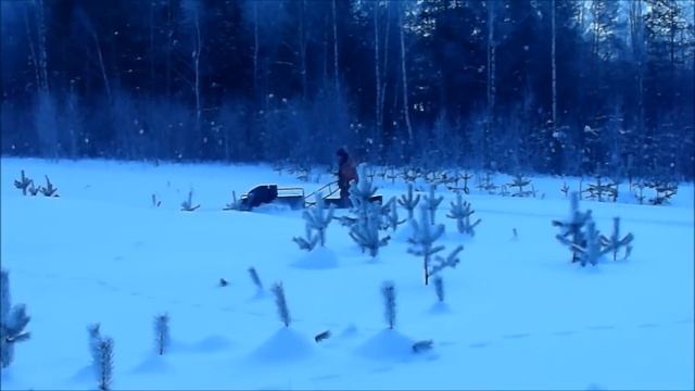 Мотобуксировщик Ураган Волк, 2 место, глубокий снег №1, Урал смотреть онлайн
