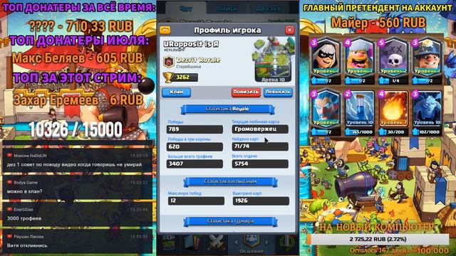 ОТКРЫВАЕМ КЛАНОВЫЕ СУНДУКИ | АУКЦИОН - ТОП ДОНАТЕРУ АККАУНТ С ЛЕГАМИ | CLASH ROYALE смотреть онлайн