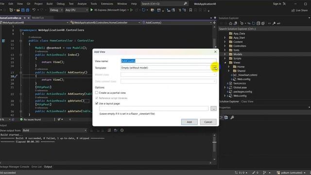 there was an error running the selected code generator | Adding View showing error in visual studio смотреть онлайн
