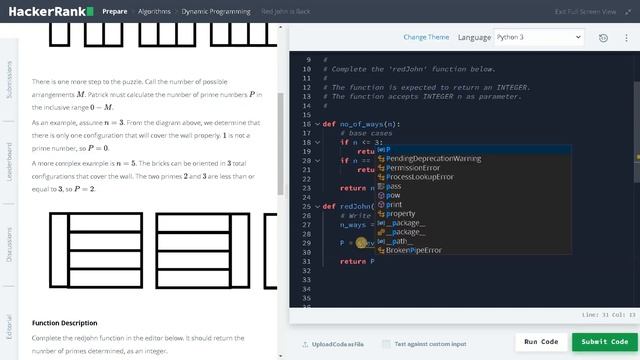 230 - Red John is Back | Dynamic Programming | Hackerrank Solution | Python смотреть онлайн