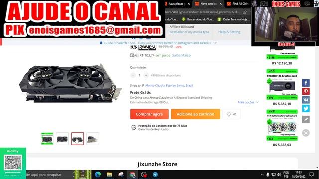 Pintou no AliExpress RX 580 8G Asus 2304SP R$600,00 RX 590 8G R$600,00. смотреть онлайн