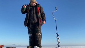 Ловля окуня на авторскую трехгранку. Чудское озеро 01.01.2024