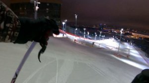 Горные Лыжи с Видом на ЦЕНТР Москвы! Горнолыжный склон на Воробьевых Горах-самая красивая горнолыжк