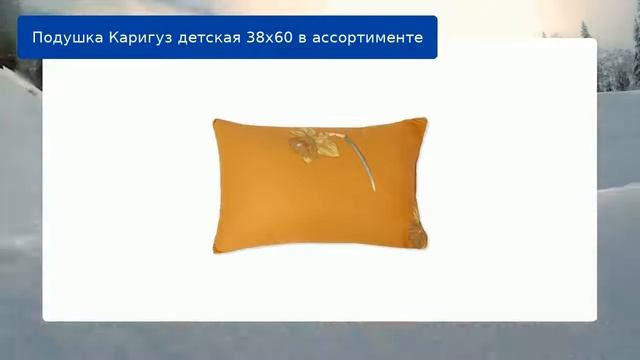 Подушка Каригуз детская 38х60 в ассортименте обзор смотреть онлайн