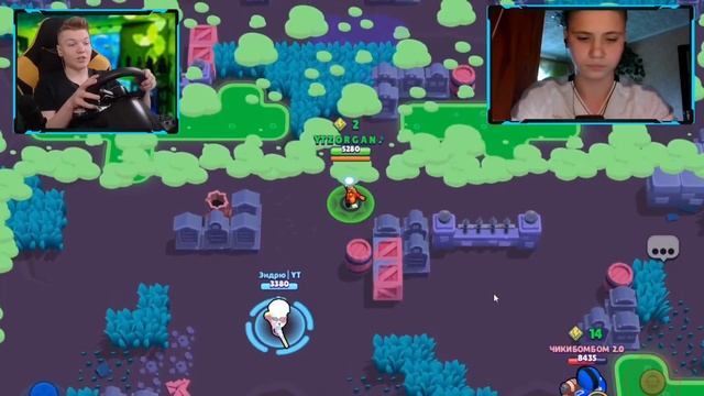 ?ШОК! ИГРАЮ В БРАВЛ СТАРС РУЛЁМ ОТ МАШИНЫ! смотреть онлайн