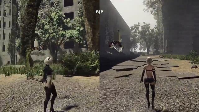 NieR Automata: 2B and A2 Walk смотреть онлайн