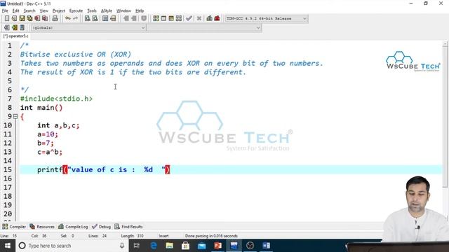 BITWISE XOR Operator in C Language - Explained with Program | Bitwise Operator with Example in C смотреть онлайн