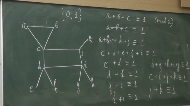 34 У любой отмеченной вершины чётное число отмеченных соседок, а у неотмеченной нечётное смотреть онлайн