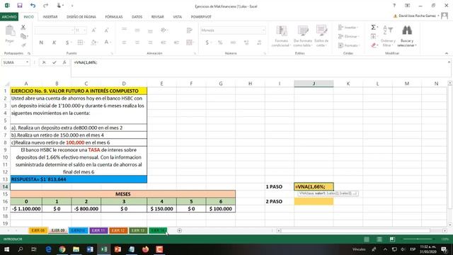 EJERCICIO No 9 EXCEL смотреть онлайн