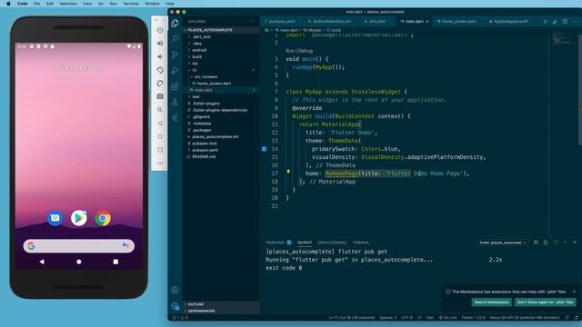 Google Map with Places Autocomplete in Flutter, Part 1 смотреть онлайн