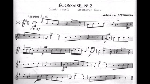 La Trompette Classique Volume A - 25 ECOSSAISE No 2 BEETHOVEN смотреть онлайн