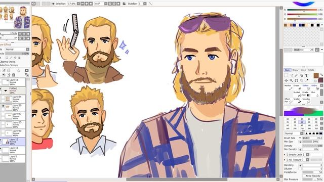 Sketch & Stick. - Timelapse of creating sticker pack for Telegram - part 1 смотреть онлайн