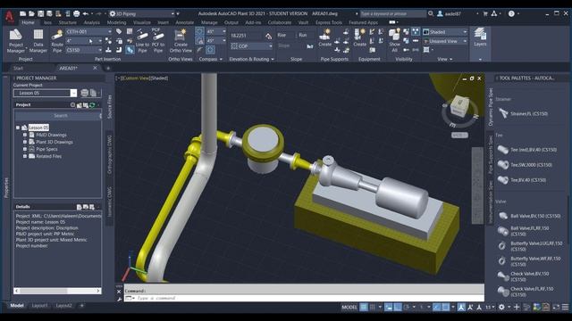 Lesson 19 Pipe Routing Part-2 in AutoCAD Plant 3Dالدرس التاسع عشرمن دورة التصميم الميكانيكي смотреть онлайн