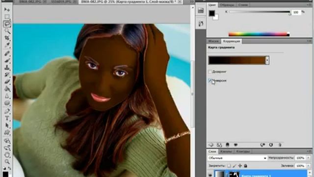 Шоколадный загар за 15 минут в Photoshop CS5 смотреть онлайн