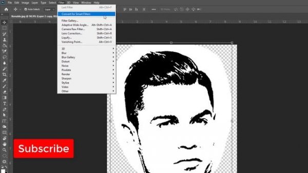 How to Make Black and White Face Logo in Photoshop CC 2020