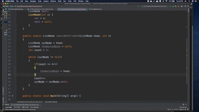 Daily LeetCode Challenge [20]: 19. Remove Nth Node From End of List. (#linkedlist) смотреть онлайн