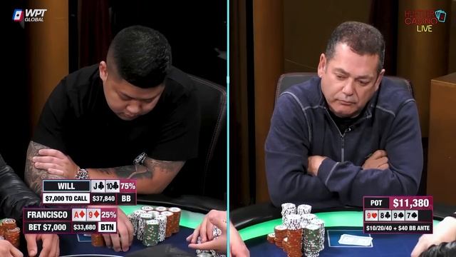 The Perfect Shove After The Pro Makes A CRAZY OVERBET @HustlerCasinoLive смотреть онлайн
