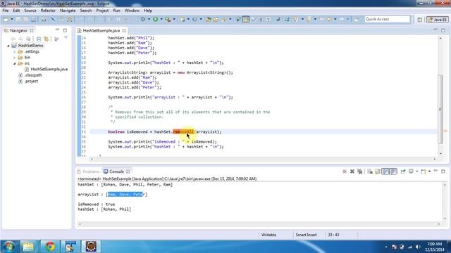 How to remove a group of objects from the HashSet? | Java Collection Framework смотреть онлайн