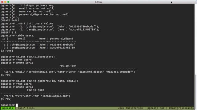 Generating JSON from SQL смотреть онлайн