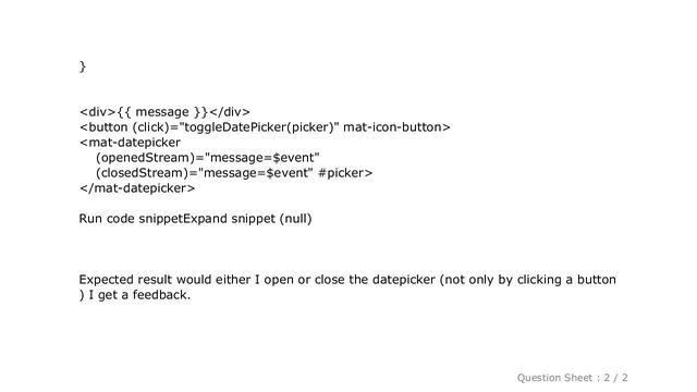 HTML : Angular Material Datepicker openStream and closeStream смотреть онлайн