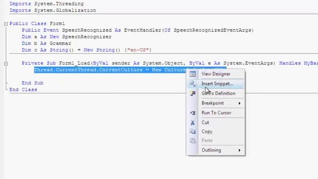 Speech Recognition in Visual Basic 2008 смотреть онлайн