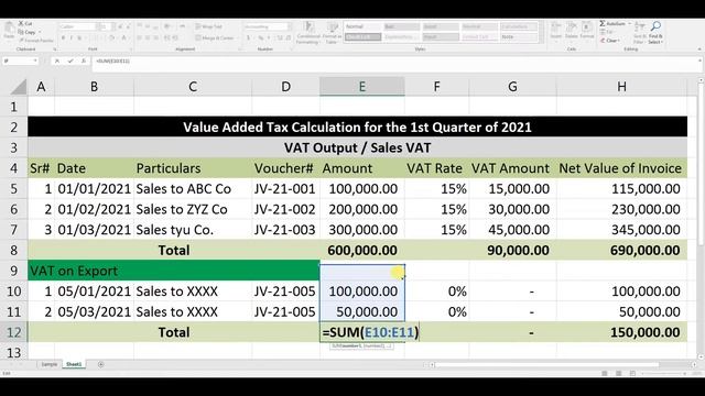 How to make value added tax format in MS Excel смотреть онлайн