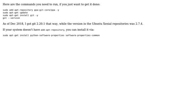 Unix & Linux: How can I update to a newer version of Git using apt-get? (4 Solutions!!) смотреть онлайн