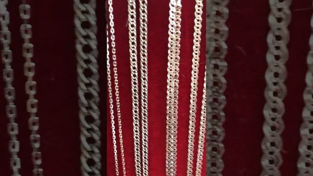 Серебряные цепи 70 см, 65 см, 60 см смотреть онлайн
