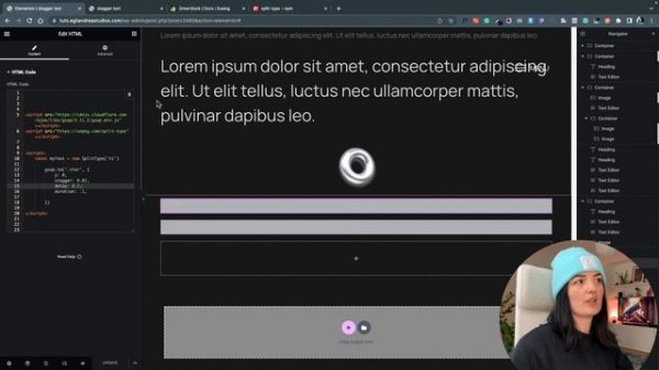 TEXT REVEAL ANIMATION WITH GSAP - Elementor Wordpress Tutorial Flex Container