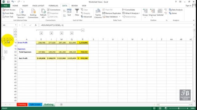 Excel Outlining Features Excel 2013 Beginners Tutorial смотреть онлайн