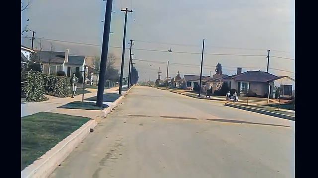 Los Angeles 1940s, Residential Area In Color [60fps, Remastered] W/sound Design Added