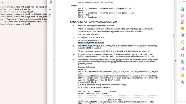 Actifio Support for Oracle direct NFS dNFS смотреть онлайн