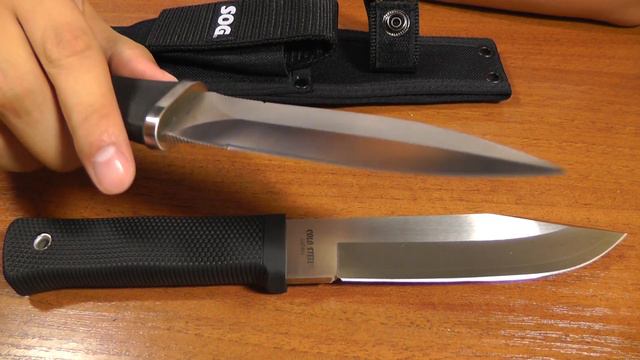 Ножи SOG Pentagon и Cold Steel SRK - сравнение и первые впечатления. смотреть онлайн