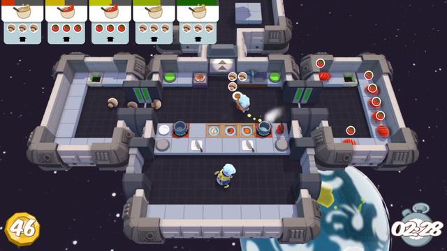 Overcooked уровень 5-5 прохождение на 3 звезды 2 игрока смотреть онлайн