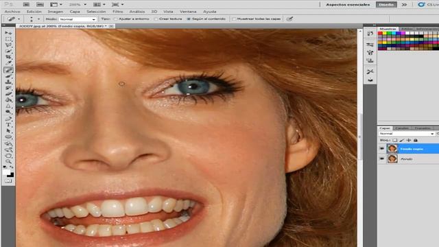 CURSOS Y CLASES DE PHOTOSHOP CS5-RETOQUE FACIAL 1. смотреть онлайн