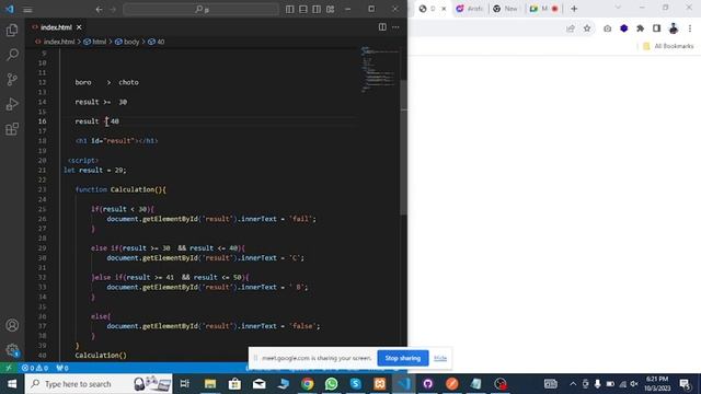 JavaScript If else Condition result System Bangla Class 2023 смотреть онлайн