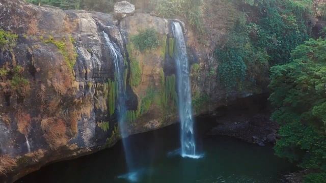 For stress reduction, rest, deep sleep - Relax music with waterfalls смотреть онлайн