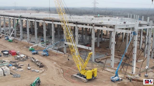 Tesla Gigafactory Texas 23 January 2021 Cyber Truck & Model Y Factory Construction Update (07:45AM) смотреть онлайн