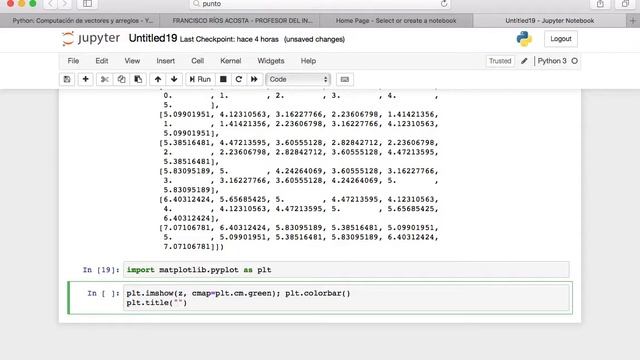 ndarray (Parte 23) - VECTORIZACIÓN / GRÁFICANDO meshgrid() смотреть онлайн